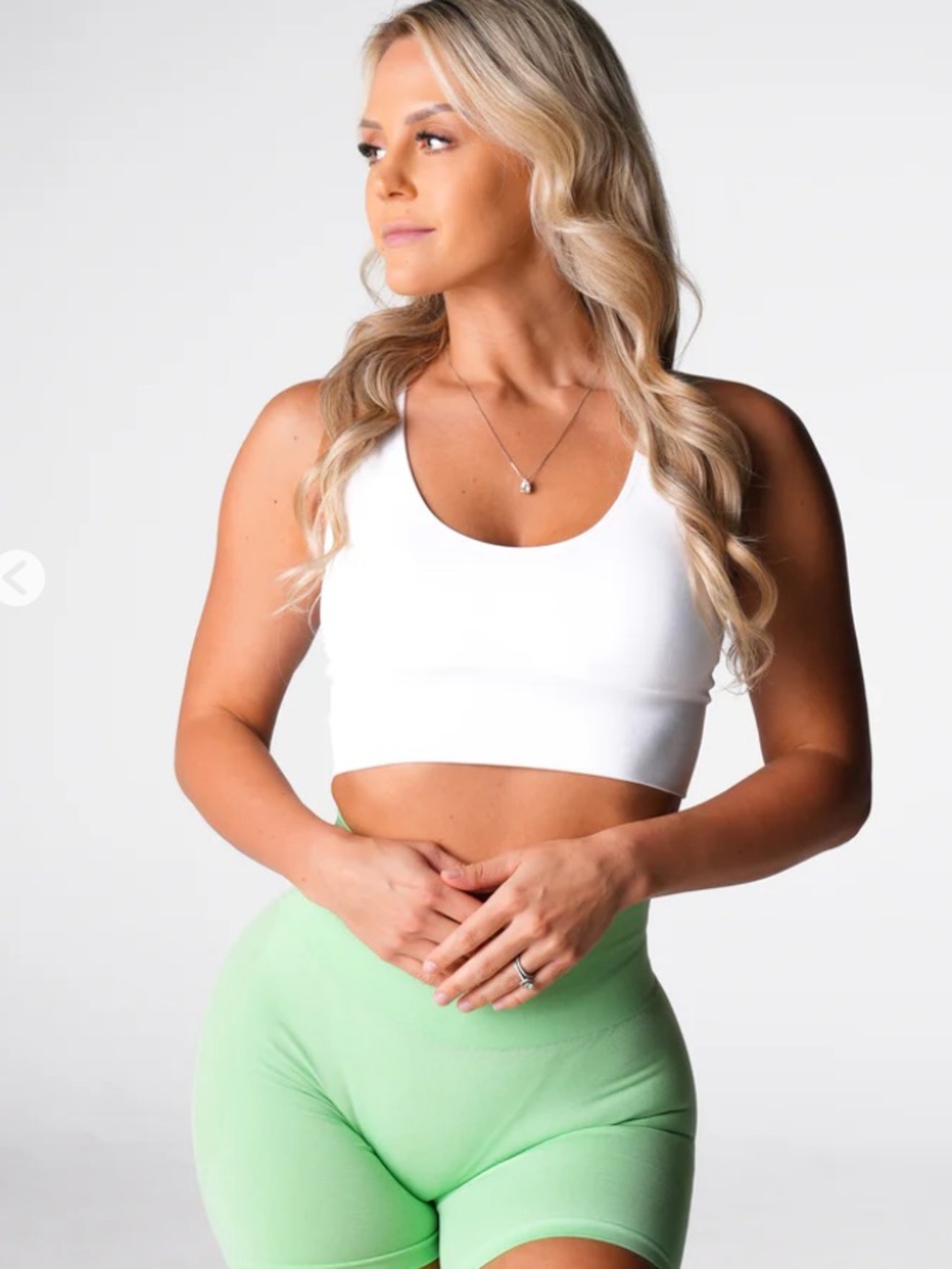 NVGTN White Strappy Sports Bra - Picture 2 of 8